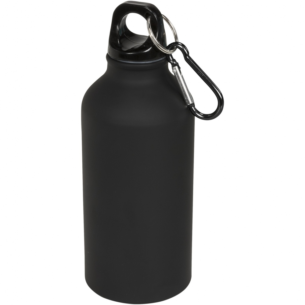 Logotrade advertising products photo of: Oregon 400 ml matte water bottle with carabiner