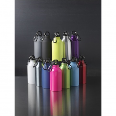 Logo trade promotional merchandise picture of: Oregon 400 ml matte water bottle with carabiner