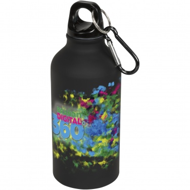 Logotrade corporate gift picture of: Oregon 400 ml matte water bottle with carabiner