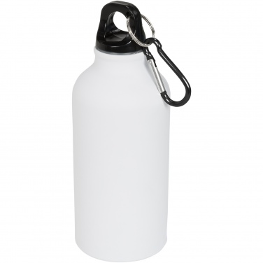 Logotrade promotional product image of: Oregon 400 ml matte water bottle with carabiner