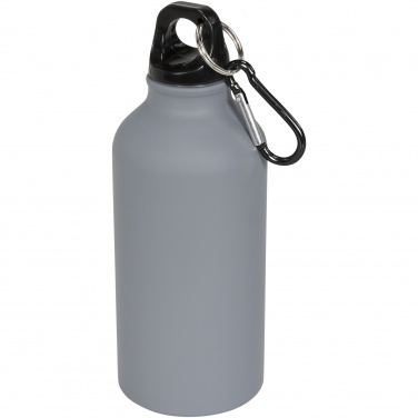 Logo trade corporate gifts picture of: Oregon 400 ml matte water bottle with carabiner