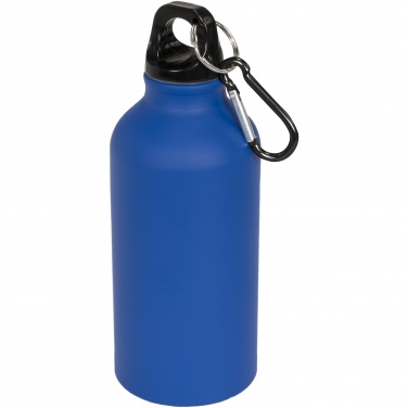 Logo trade promotional gifts image of: Oregon 400 ml matte water bottle with carabiner