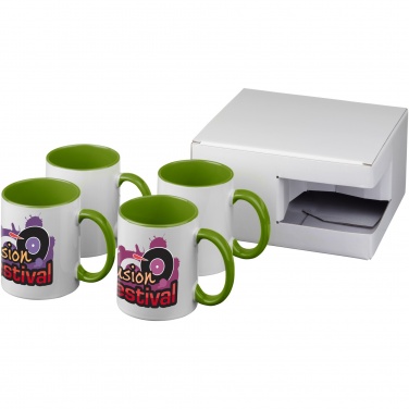 Logo trade promotional gifts picture of: Ceramic sublimation mug 4-pieces gift set