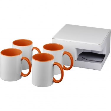 Logotrade advertising products photo of: Ceramic sublimation mug 4-pieces gift set