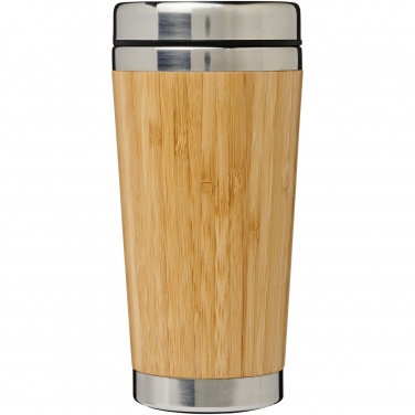 Logo trade promotional giveaways image of: Bambus 450 ml tumbler with bamboo outer