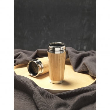 Logotrade promotional gift image of: Bambus 450 ml tumbler with bamboo outer