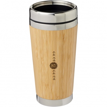 Logotrade advertising products photo of: Bambus 450 ml tumbler with bamboo outer