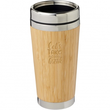 Logotrade promotional merchandise photo of: Bambus 450 ml tumbler with bamboo outer