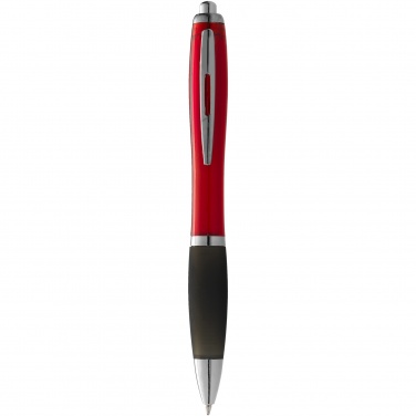 Logo trade promotional gifts picture of: Nash ballpoint pen coloured barrel and black grip