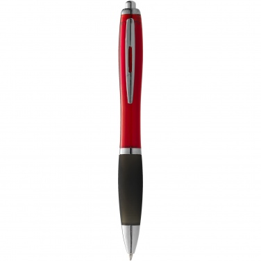 Logo trade promotional items picture of: Nash ballpoint pen coloured barrel and black grip