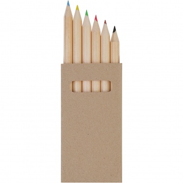 Logo trade promotional merchandise image of: Ayola 6-piece coloured pencil set