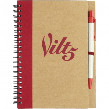 Logo trade corporate gifts image of: Priestly recycled notebook with pen