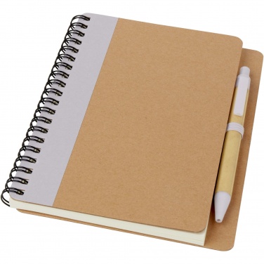 Logo trade promotional merchandise picture of: Priestly recycled notebook with pen