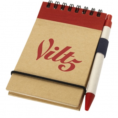 Logo trade advertising products image of: Zuse A7 recycled jotter notepad with pen