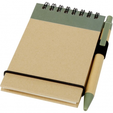 Logo trade business gift photo of: Zuse A7 recycled jotter notepad with pen