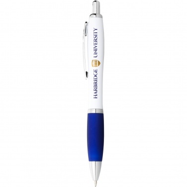 Logotrade promotional product picture of: Nash ballpoint pen with white barrel and coloured grip