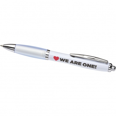 Logo trade promotional gift photo of: Nash ballpoint pen with coloured barrel and grip