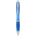 Nash ballpoint pen with coloured barrel and grip, Aqua blue