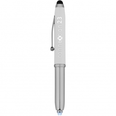 Logo trade promotional items image of: Xenon stylus ballpoint pen with LED light