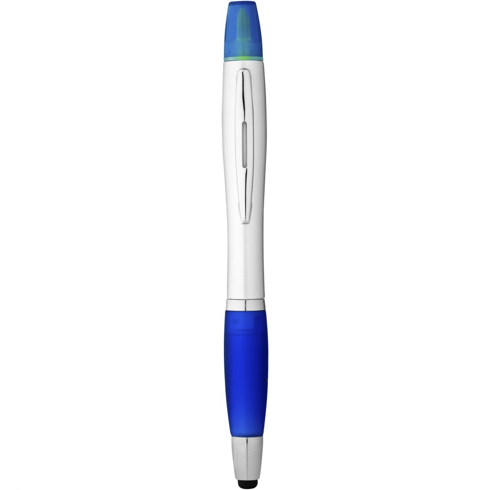 Logo trade promotional products image of: Nash stylus ballpoint pen and highlighter