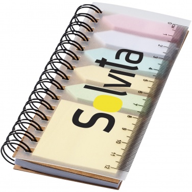 Logo trade promotional items image of: Spinner spiral notebook with coloured sticky notes