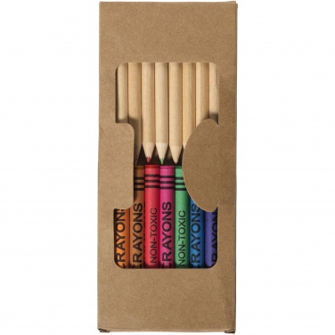 Logotrade promotional gift picture of: Lucky 19-piece coloured pencil and crayon set