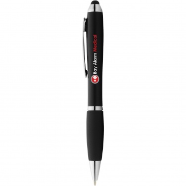 Logotrade advertising products photo of: Nash coloured stylus ballpoint pen with black grip