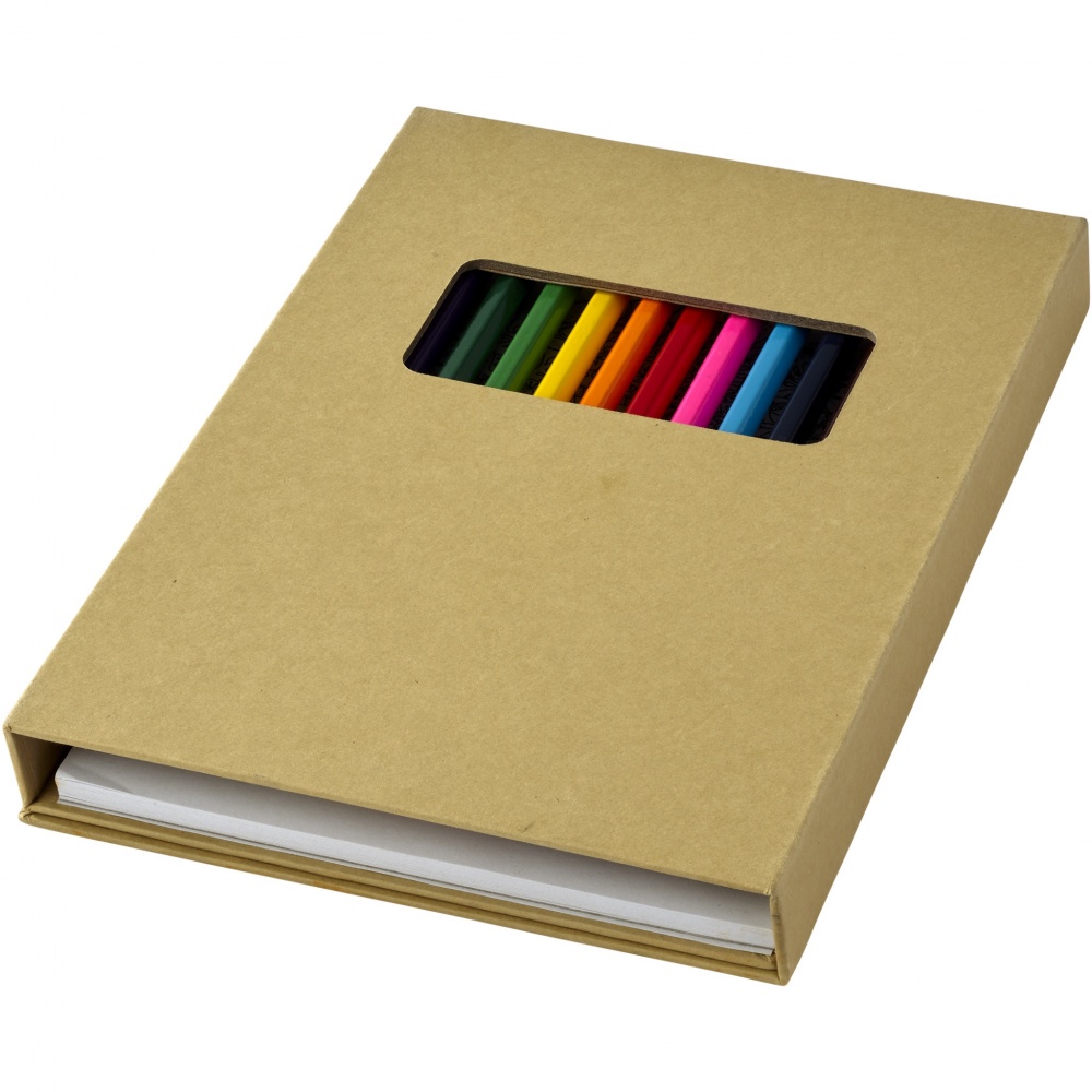 Logo trade business gift photo of: Pablo colouring set with drawing paper