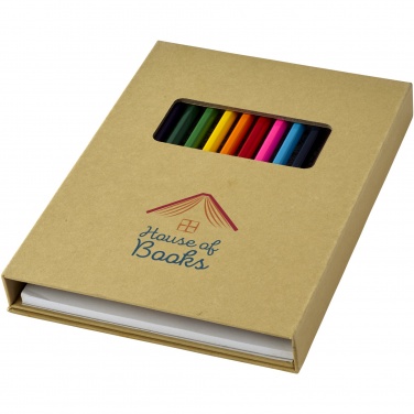 Logo trade promotional gift photo of: Pablo colouring set with drawing paper