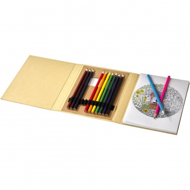 Logo trade promotional gifts picture of: Pablo colouring set with drawing paper