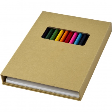 Logo trade promotional merchandise image of: Pablo colouring set with drawing paper