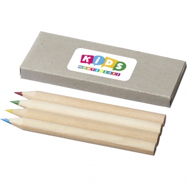 Logo trade promotional products picture of: Tullik 4-piece coloured pencil set