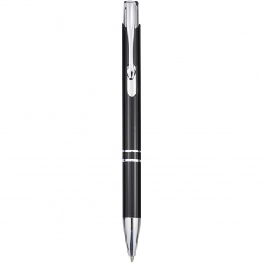 Logo trade promotional merchandise image of: Moneta aluminium click ballpoint pen (blue ink)