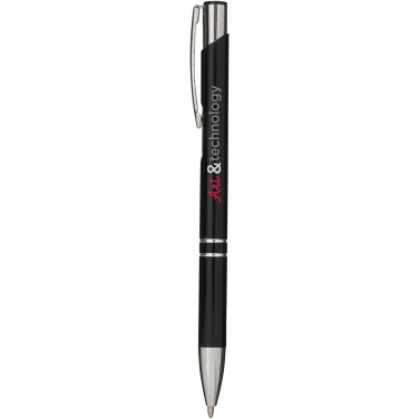Logotrade promotional gift picture of: Moneta aluminium click ballpoint pen (blue ink)