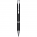 Moneta aluminium click ballpoint pen, Solid black