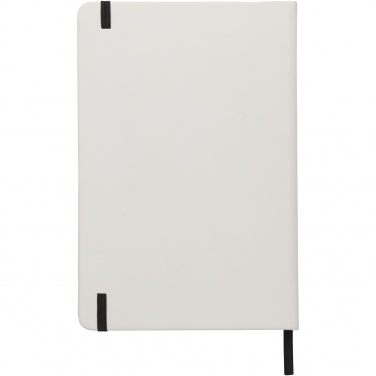 Logo trade corporate gifts picture of: Spectrum A5 white notebook with coloured strap