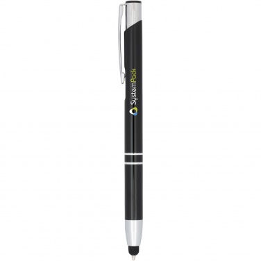 Logo trade promotional giveaway photo of: Moneta anodized aluminium click stylus ballpoint pen