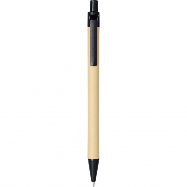 Logotrade promotional item picture of: Berk recycled carton and corn plastic ballpoint pen