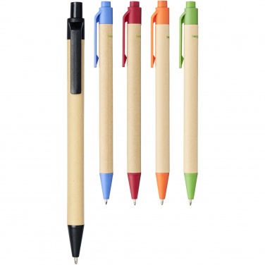 Logo trade promotional gifts picture of: Berk recycled carton and corn plastic ballpoint pen