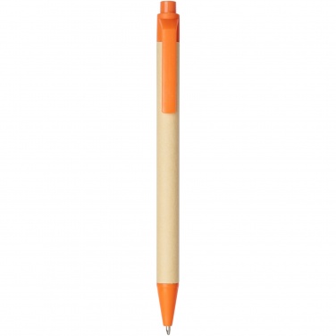 Logo trade business gift photo of: Berk recycled carton and corn plastic ballpoint pen