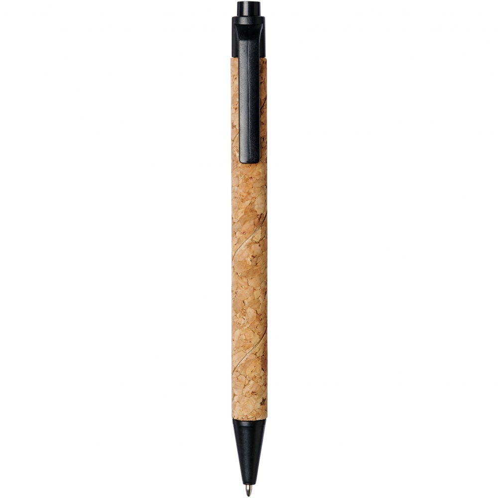 Logo trade promotional giveaways image of: Midar cork and wheat straw ballpoint pen