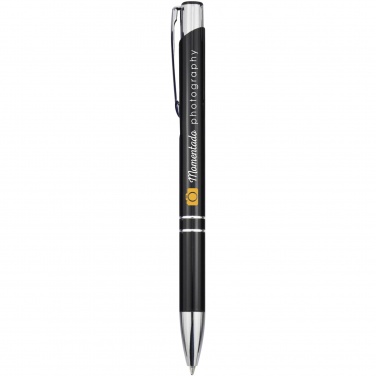 Logo trade corporate gifts image of: Moneta aluminium click ballpoint pen