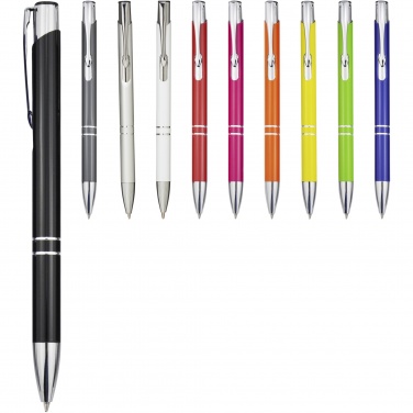 Logo trade promotional giveaway photo of: Moneta aluminium click ballpoint pen