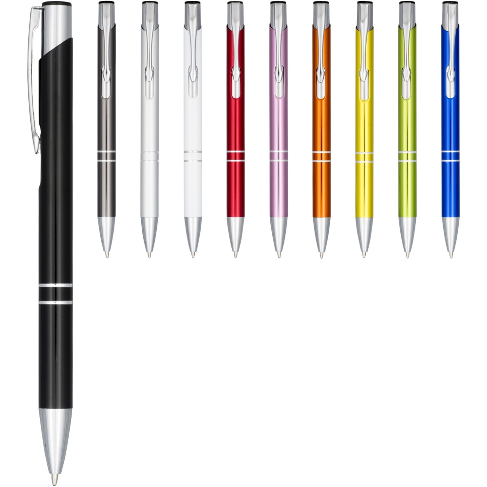 Logo trade promotional items picture of: Moneta anodized aluminium click ballpoint pen