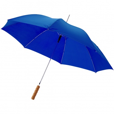 Logo trade promotional merchandise image of: Lisa 23" auto open umbrella with wooden handle