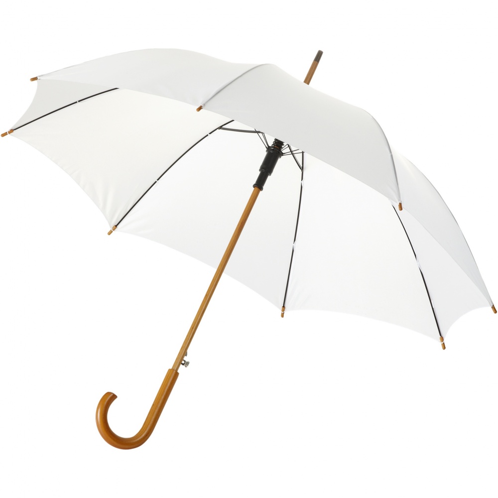 Logo trade corporate gifts image of: Kyle 23" auto open umbrella wooden shaft and handle