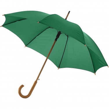 Logo trade promotional gifts image of: Kyle 23" auto open umbrella wooden shaft and handle