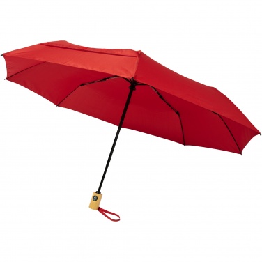 Logo trade promotional giveaways picture of: Bo 21" foldable auto open/close recycled PET umbrella