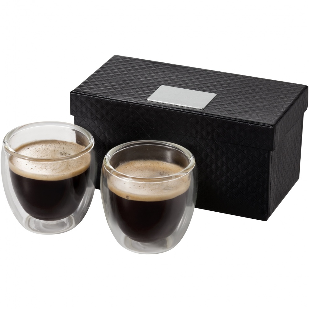 Logotrade promotional product picture of: Boda 2-piece glass espresso cup set