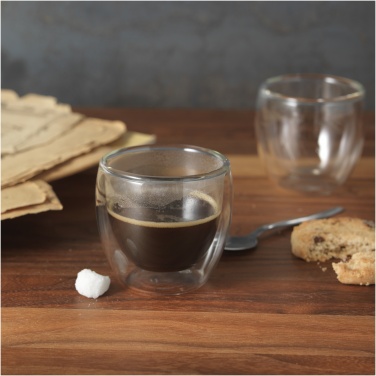 Logo trade promotional items picture of: Boda 2-piece glass espresso cup set